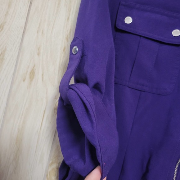MICHAEL MICHAEL KORS Purple Half Zip Dress M - Picture 6 of 7